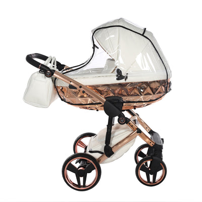 JUNAMA FLUO INDIVIDUAL MIRROR WHITE ROSE GOLD - 3IN1 (INCLUDES CAR SEAT)