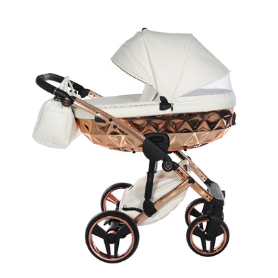 JUNAMA FLUO INDIVIDUAL MIRROR WHITE ROSE GOLD - 3IN1 (INCLUDES CAR SEAT)