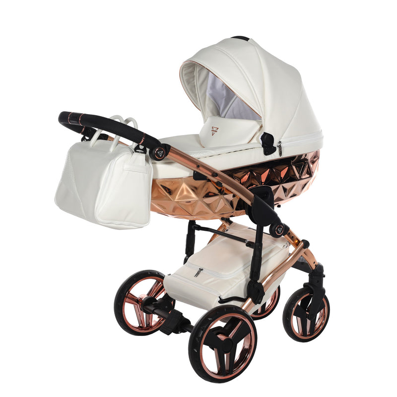 JUNAMA FLUO INDIVIDUAL MIRROR WHITE ROSE GOLD - 3IN1 (INCLUDES CAR SEAT)