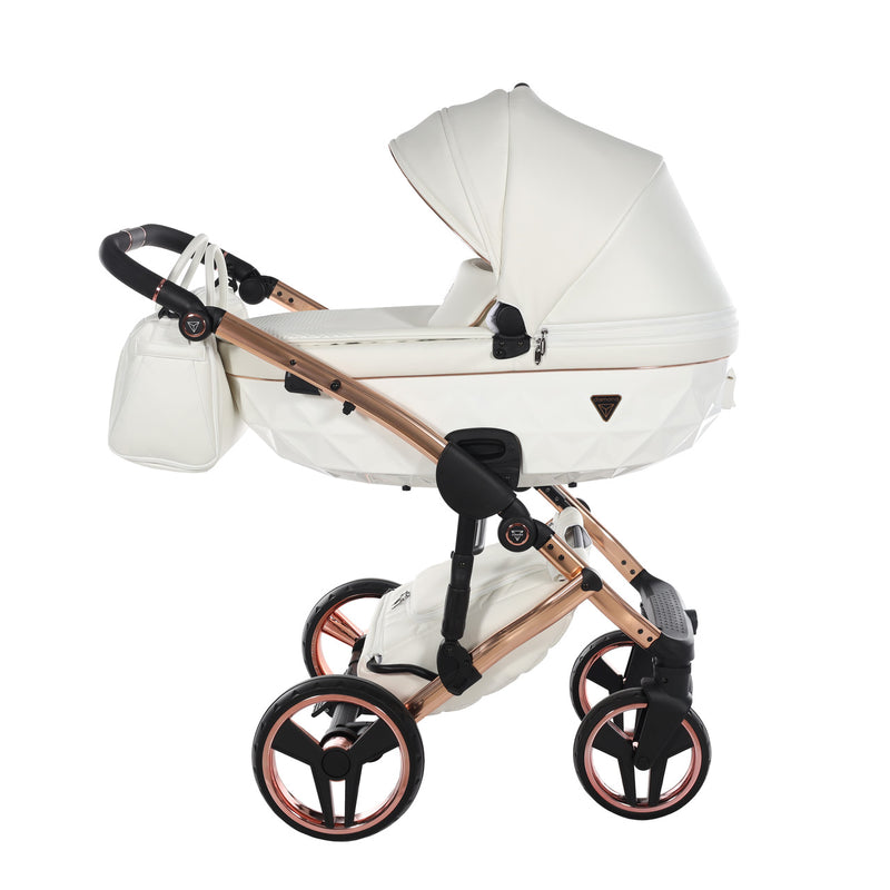 JUNAMA FLUO INDIVIDUAL WHITE ROSE GOLD - 4IN1 (INCLUDES CAR SEAT & ISOFIX BASE)