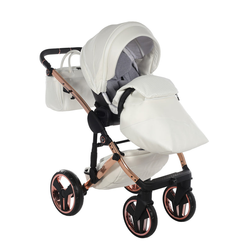 JUNAMA FLUO INDIVIDUAL WHITE ROSE GOLD - 3IN1 (INCLUDES CAR SEAT)