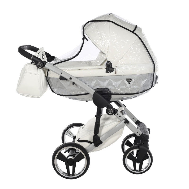 JUNAMA FLUO INDIVIDUAL SATIN WHITE SILVER - 3IN1 (INCLUDES CAR SEAT)