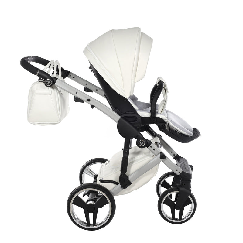 JUNAMA FLUO INDIVIDUAL SATIN WHITE SILVER - 3IN1 (INCLUDES CAR SEAT)