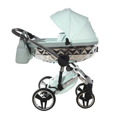 JUNAMA HANDCRAFT GLITTER MINT - 4IN1 (INCLUDES CAR SEAT & ISOFIX BASE)