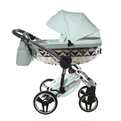 JUNAMA HANDCRAFT GLITTER MINT - 4IN1 (INCLUDES CAR SEAT & ISOFIX BASE)