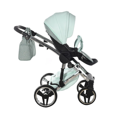 JUNAMA HANDCRAFT GLITTER MINT - 4IN1 (INCLUDES CAR SEAT & ISOFIX BASE)