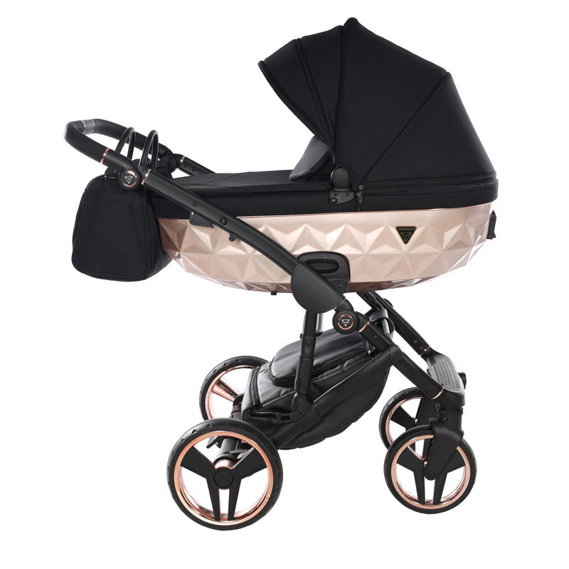 JUNAMA FLUO INDIVIDUAL SATIN BLACK ROSE GOLD - 3IN1 (INCLUDES CAR SEAT)