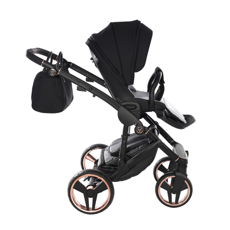 JUNAMA FLUO INDIVIDUAL SATIN BLACK ROSE GOLD - 3IN1 (INCLUDES CAR SEAT)