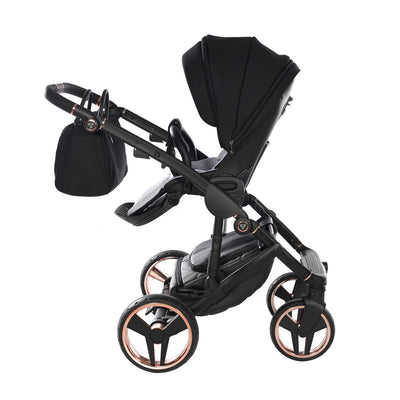 JUNAMA FLUO INDIVIDUAL SATIN BLACK ROSE GOLD - 3IN1 (INCLUDES CAR SEAT)