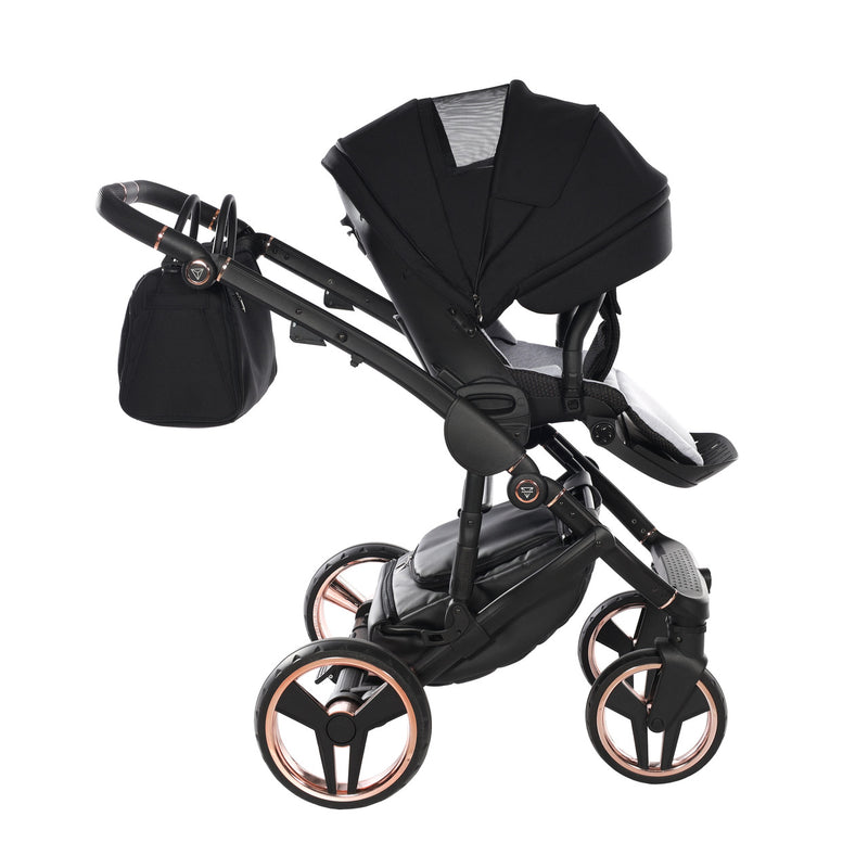 JUNAMA FLUO INDIVIDUAL SATIN BLACK ROSE GOLD - 3IN1 (INCLUDES CAR SEAT)