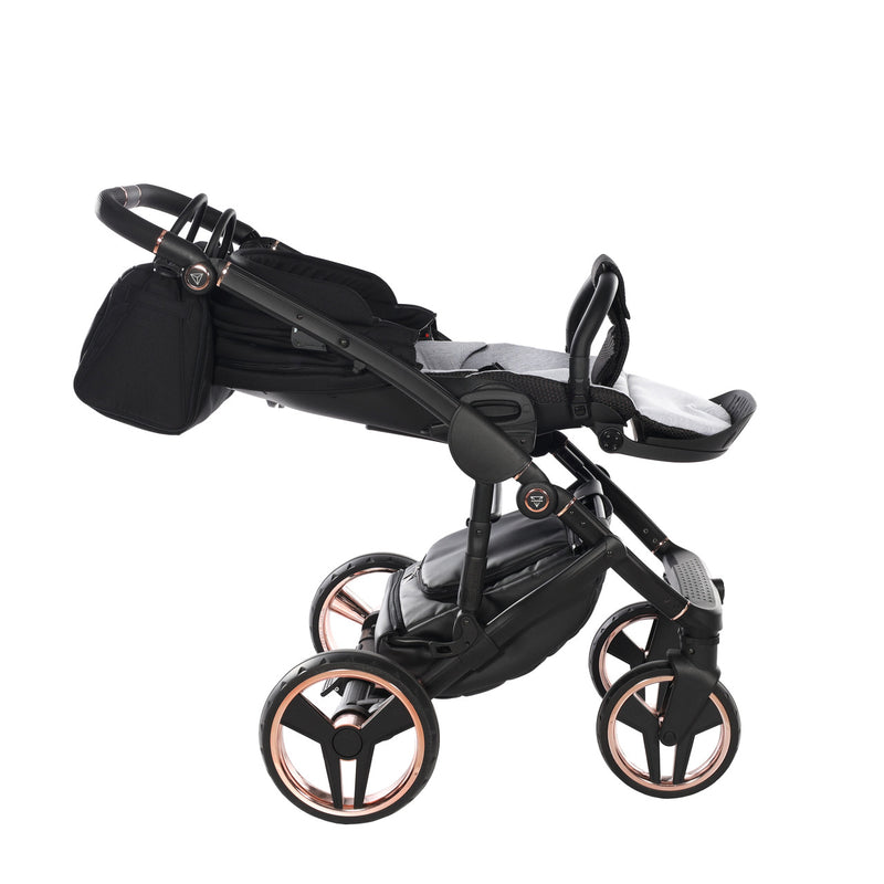 JUNAMA FLUO INDIVIDUAL SATIN BLACK ROSE GOLD - 3IN1 (INCLUDES CAR SEAT)