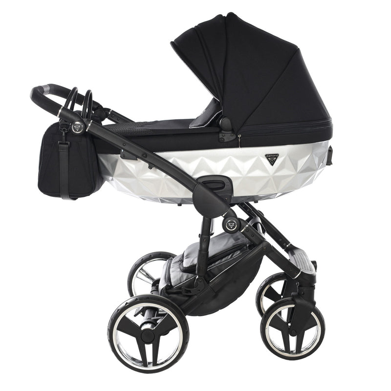 JUNAMA FLUO INDIVIDUAL SATIN BLACK SILVER - 3IN1 (INCLUDES CAR SEAT)