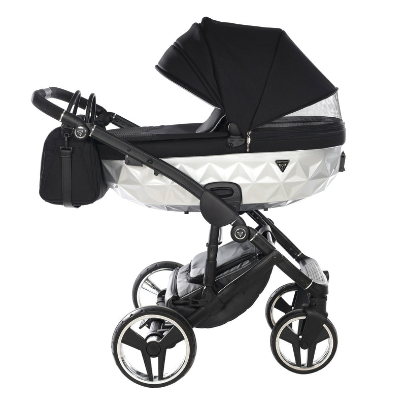 JUNAMA FLUO INDIVIDUAL SATIN BLACK SILVER - 3IN1 (INCLUDES CAR SEAT)