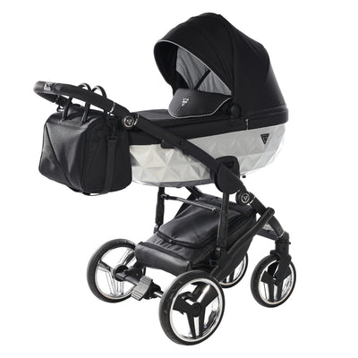 JUNAMA FLUO INDIVIDUAL SATIN BLACK SILVER - 3IN1 (INCLUDES CAR SEAT)