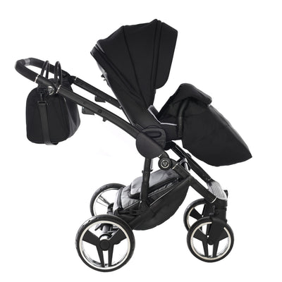 JUNAMA FLUO INDIVIDUAL SATIN BLACK SILVER - 3IN1 (INCLUDES CAR SEAT)