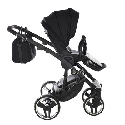 JUNAMA FLUO INDIVIDUAL SATIN BLACK SILVER - 4IN1 (INCLUDES CAR SEAT & ISOFIX BASE)