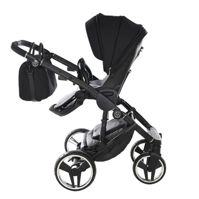 JUNAMA FLUO INDIVIDUAL SATIN BLACK SILVER - 3IN1 (INCLUDES CAR SEAT)