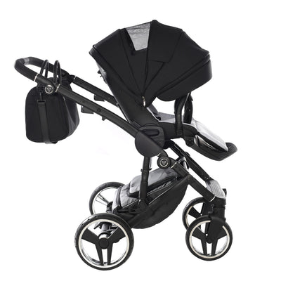 JUNAMA FLUO INDIVIDUAL SATIN BLACK SILVER - 3IN1 (INCLUDES CAR SEAT)