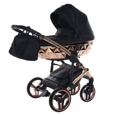 JUNAMA FLUO INDIVIDUAL MIRROR BLACK ROSE GOLD - 3IN1 (INCLUDES CAR SEAT)