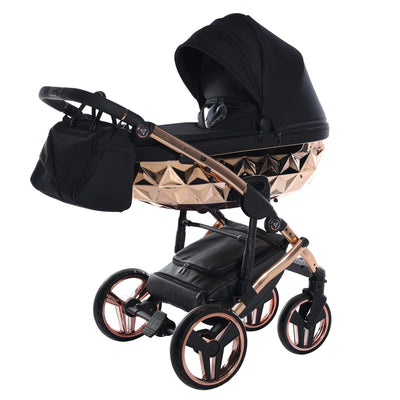 JUNAMA FLUO INDIVIDUAL MIRROR BLACK ROSE GOLD - 3IN1 (INCLUDES CAR SEAT)