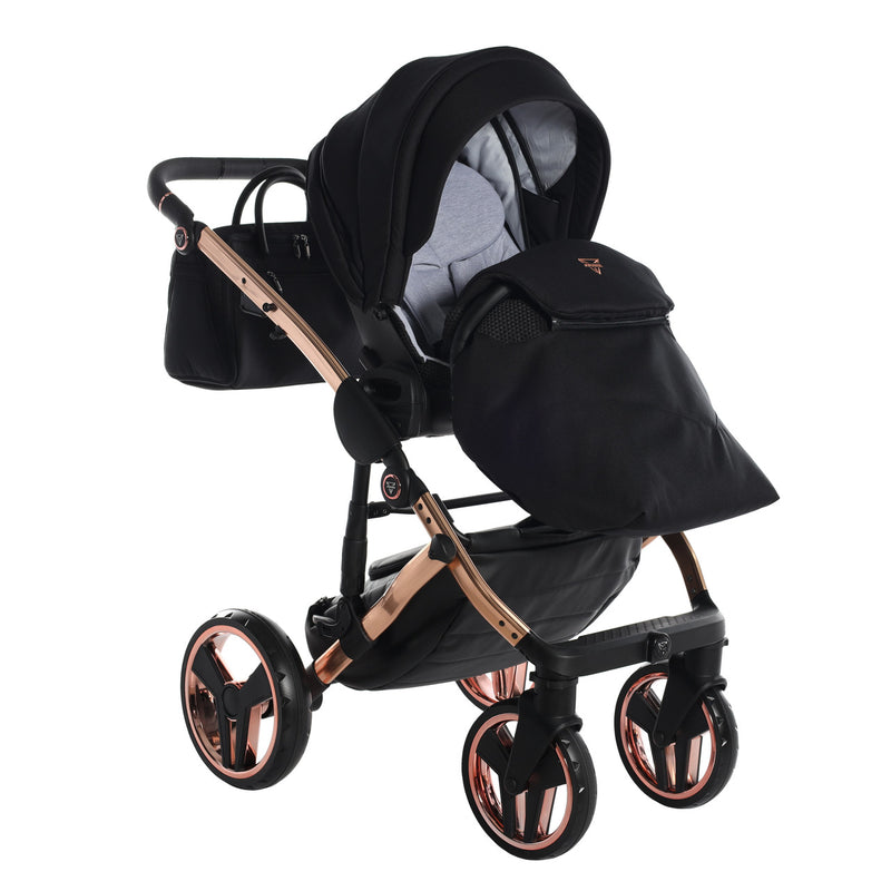 JUNAMA FLUO INDIVIDUAL MIRROR BLACK ROSE GOLD - 3IN1 (INCLUDES CAR SEAT)