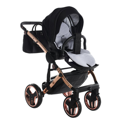 JUNAMA FLUO INDIVIDUAL MIRROR BLACK ROSE GOLD - 3IN1 (INCLUDES CAR SEAT)