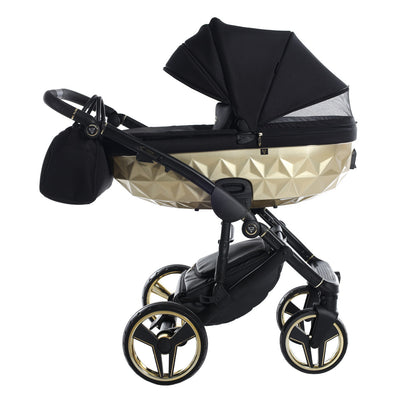 JUNAMA FLUO INDIVIDUAL SATIN BLACK GOLD - 4IN1 (INCLUDES CAR SEAT & ISOFIX BASE)