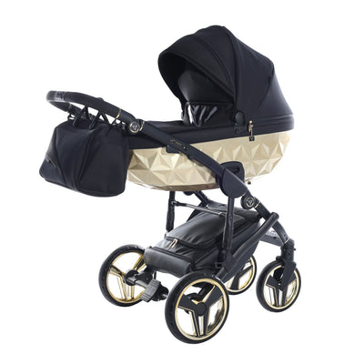 JUNAMA FLUO INDIVIDUAL SATIN BLACK GOLD - 3IN1 (INCLUDES CAR SEAT)