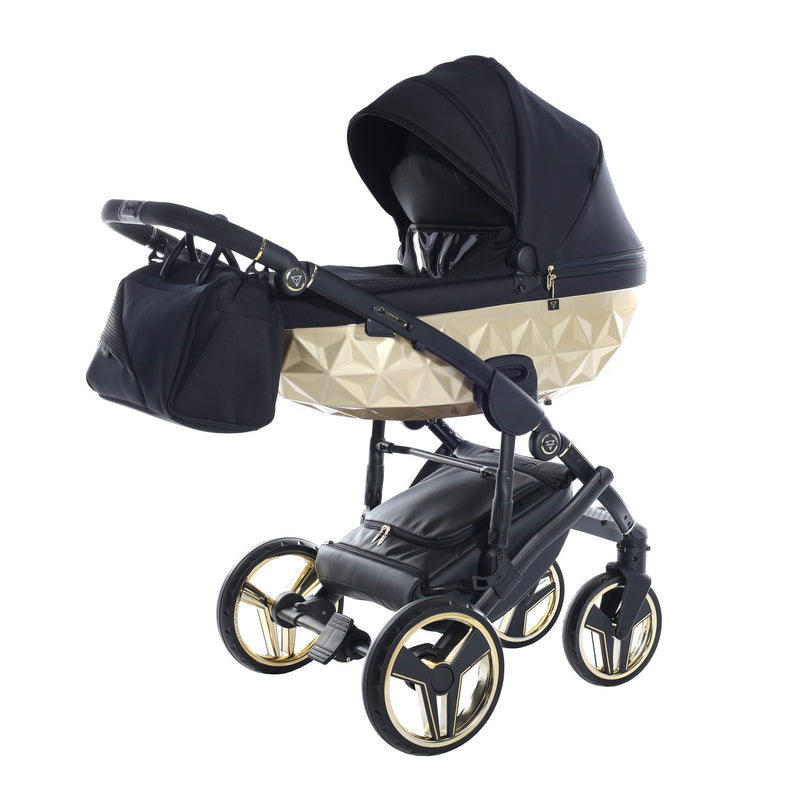 JUNAMA FLUO INDIVIDUAL SATIN BLACK GOLD - 4IN1 (INCLUDES CAR SEAT & ISOFIX BASE)