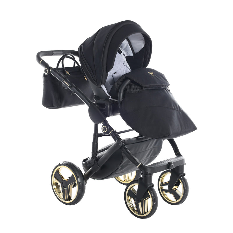 JUNAMA FLUO INDIVIDUAL SATIN BLACK GOLD - 3IN1 (INCLUDES CAR SEAT)