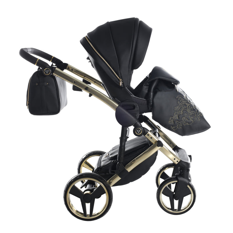 JUNAMA HANDCRAFT ENZO BLACK GOLD - 4IN1 (INCLUDES CAR SEAT & ISOFIX BASE)