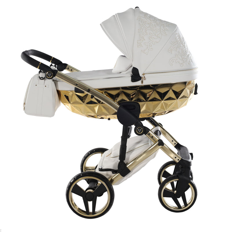 JUNAMA HANDCRAFT ENZO WHITE GOLD - 3IN1 (INCLUDES CAR SEAT)