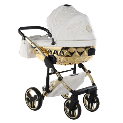 JUNAMA HANDCRAFT ENZO WHITE GOLD - 3IN1 (INCLUDES CAR SEAT)