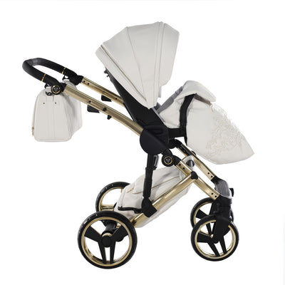 JUNAMA HANDCRAFT ENZO WHITE GOLD - 3IN1 (INCLUDES CAR SEAT)