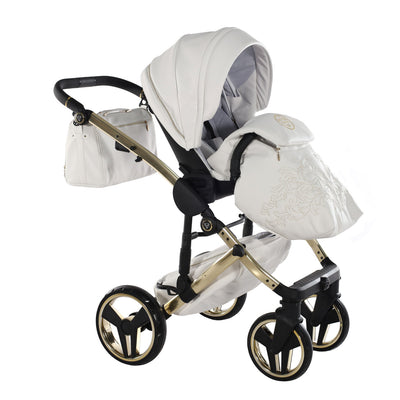 JUNAMA HANDCRAFT ENZO WHITE GOLD - 3IN1 (INCLUDES CAR SEAT)