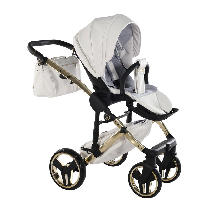 JUNAMA HANDCRAFT ENZO WHITE GOLD - 3IN1 (INCLUDES CAR SEAT)