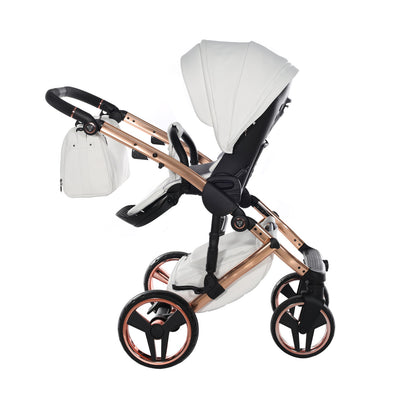 JUNAMA HANDCRAFT ENZO WHITE ROSE GOLD - 3IN1 (INCLUDES CAR SEAT)