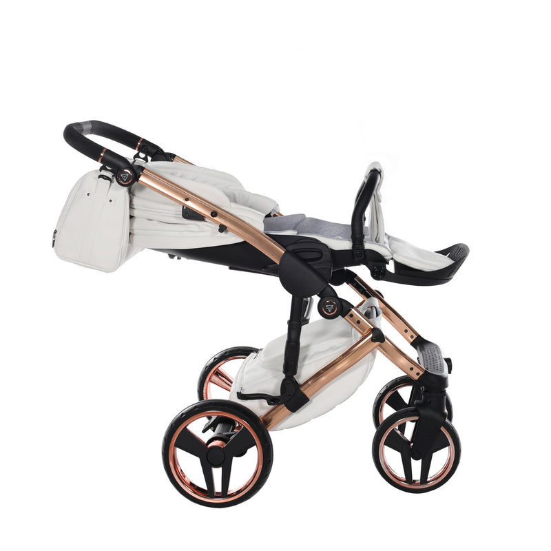 JUNAMA HANDCRAFT ENZO WHITE ROSE GOLD - 3IN1 (INCLUDES CAR SEAT)