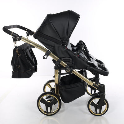 JUNAMA COMPACT DUO BLACK ECO -2IN1 (2 X CARRYCOTS & 2 X SEAT UNITS)