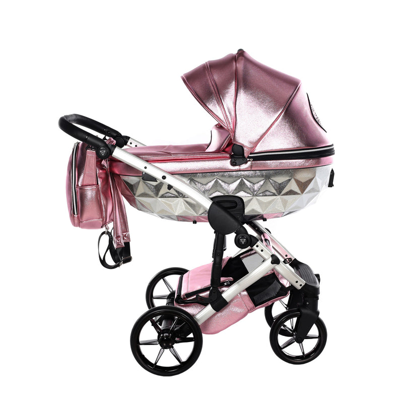 JUNAMA HANDCRAFT GLOSSY PINK - 4IN1 (INCLUDES CAR SEAT & ISOFIX BASE)