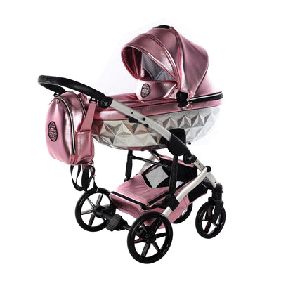 JUNAMA HANDCRAFT GLOSSY PINK - 4IN1 (INCLUDES CAR SEAT & ISOFIX BASE)