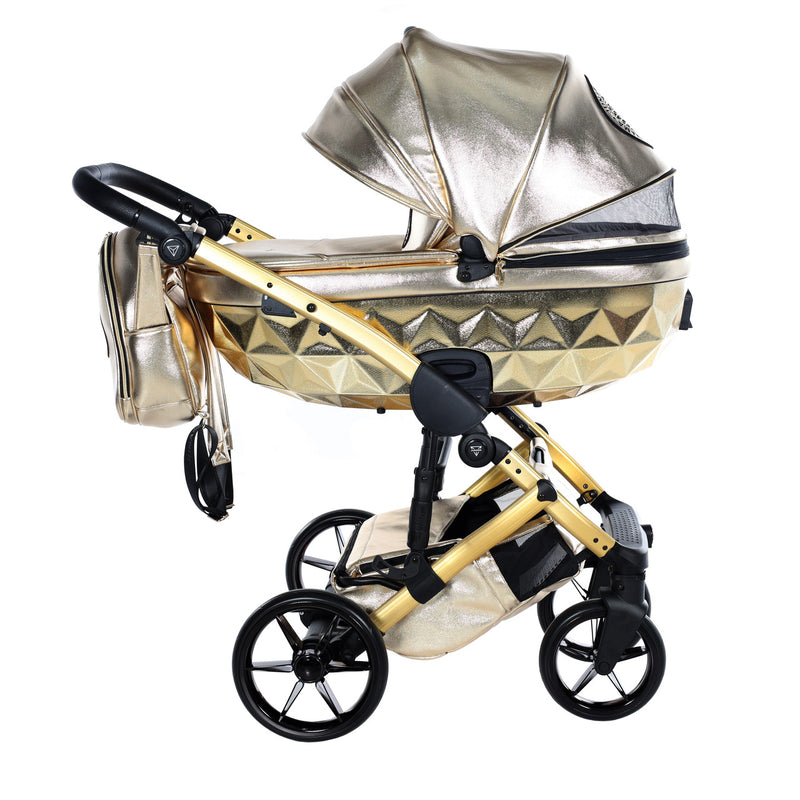 JUNAMA HANDCRAFT GLOSSY GOLD - 3IN1 (INCLUDES CAR SEAT)