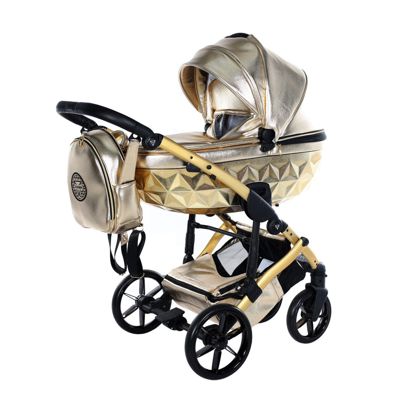 JUNAMA HANDCRAFT GLOSSY GOLD - 3IN1 (INCLUDES CAR SEAT)