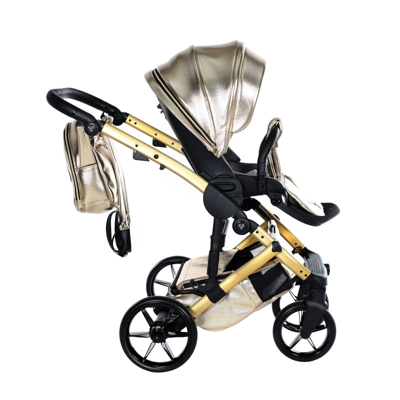 JUNAMA HANDCRAFT GLOSSY GOLD - 3IN1 (INCLUDES CAR SEAT)