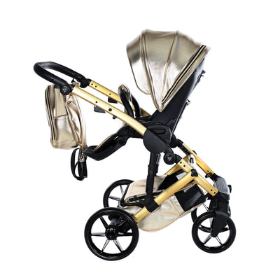 JUNAMA HANDCRAFT GLOSSY GOLD - 4IN1 (INCLUDES CAR SEAT & ISOFIX BASE)