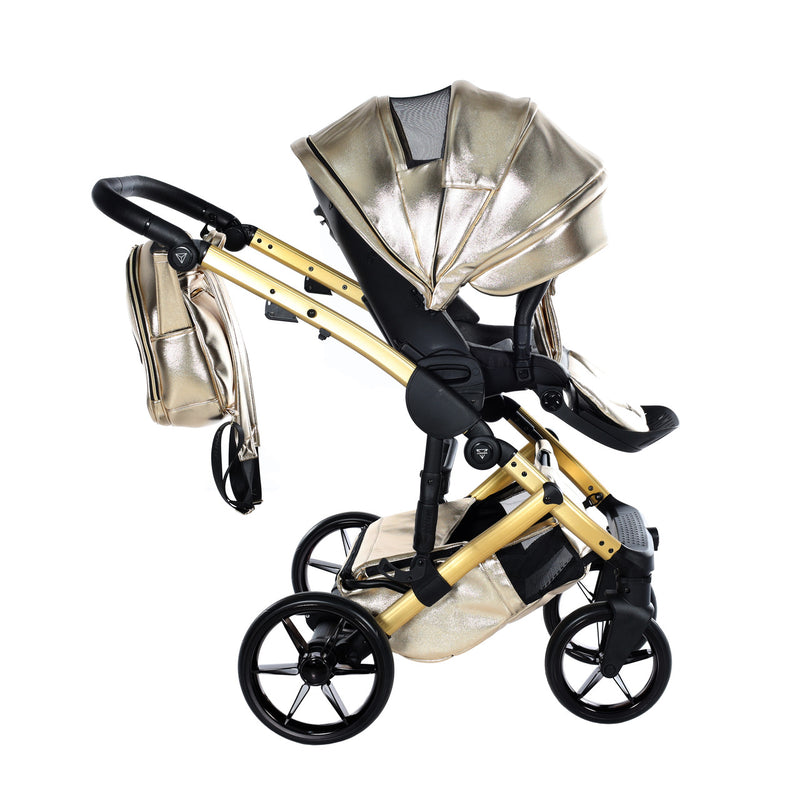 JUNAMA HANDCRAFT GLOSSY GOLD - 3IN1 (INCLUDES CAR SEAT)