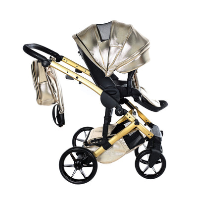 JUNAMA HANDCRAFT GLOSSY GOLD - 4IN1 (INCLUDES CAR SEAT & ISOFIX BASE)