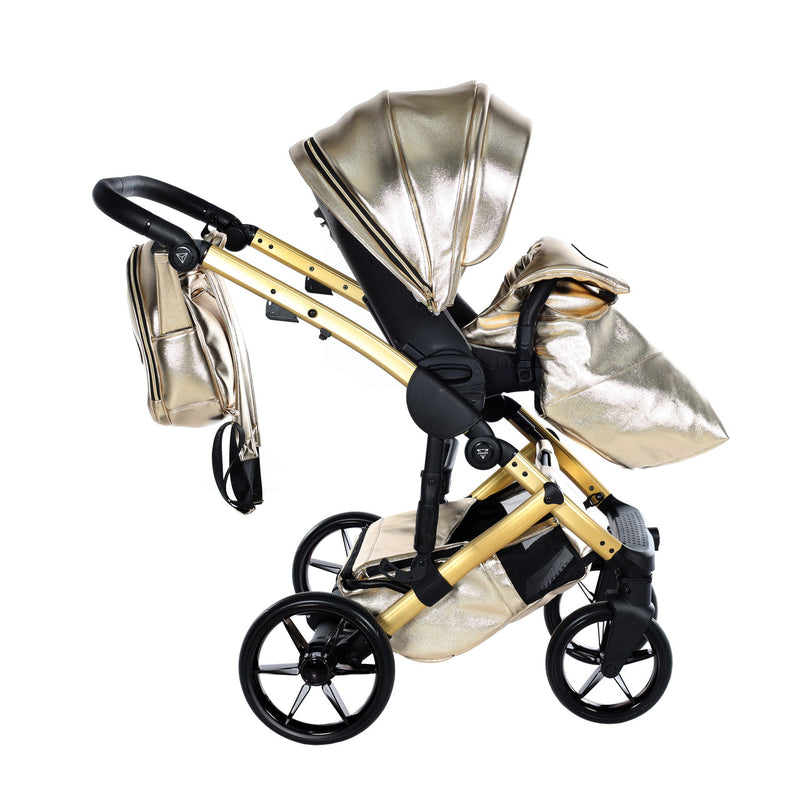 JUNAMA HANDCRAFT GLOSSY GOLD - 3IN1 (INCLUDES CAR SEAT)