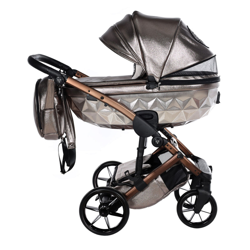 JUNAMA HANDCRAFT GLOSSY BROWN METALLIC - 4IN1 (INCLUDES CAR SEAT & ISOFIX BASE)