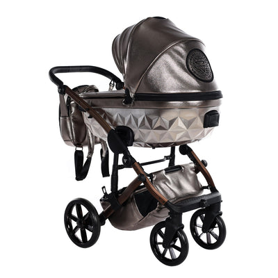 JUNAMA HANDCRAFT GLOSSY BROWN METALLIC - 3IN1 (INCLUDES CAR SEAT)